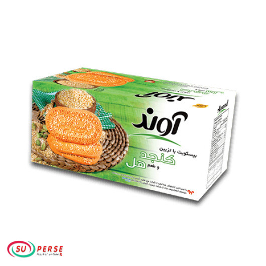 بیسکوییت با تزیین کنجد و طعم هل آوند - 900 گرم